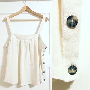 Off-White Linen Tank